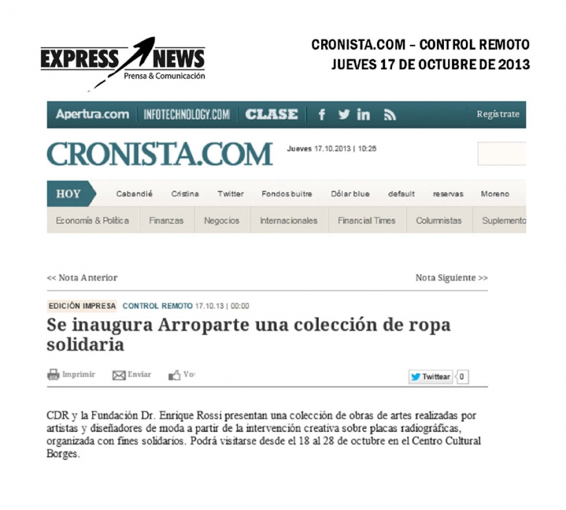 Arroparte en los medios