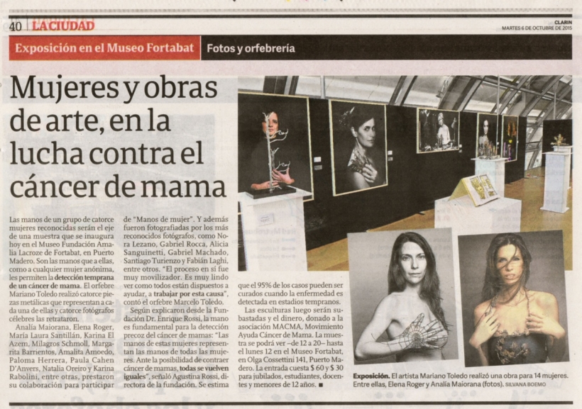 Mujeres y obras de arte, en la lucha contra el cáncer de mama.